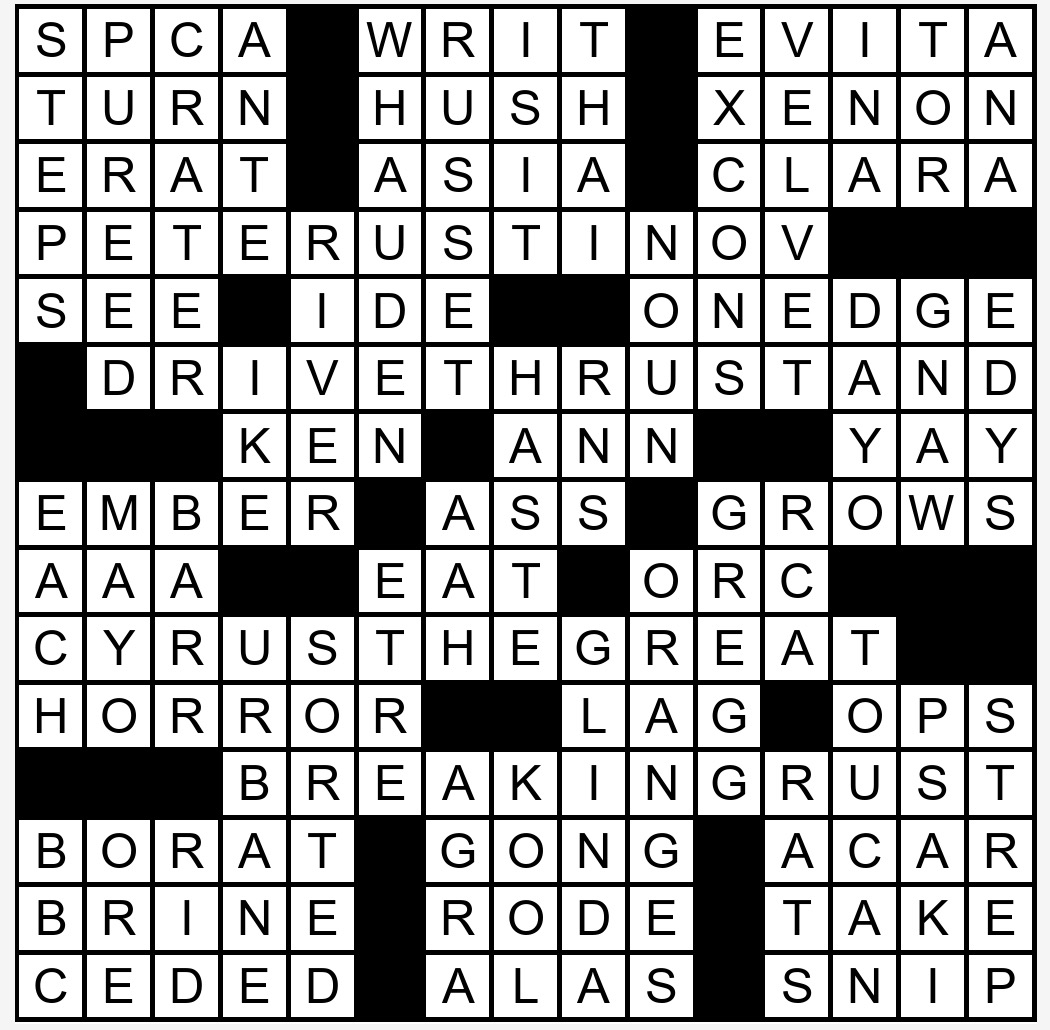 A solution to The Week crossword #818.