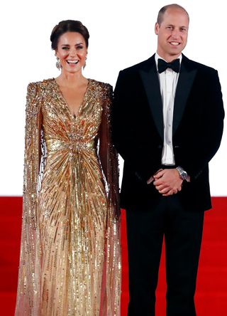 Kate Middleton and Prince William for the No Time to Die premiere
