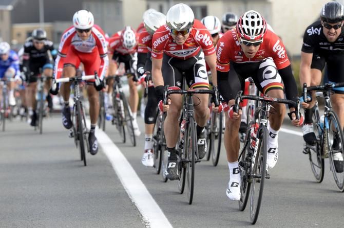 Jens Debusschere (Team Lotto Belisol) and Kris Boeckmans (Team Lotto Belisol)