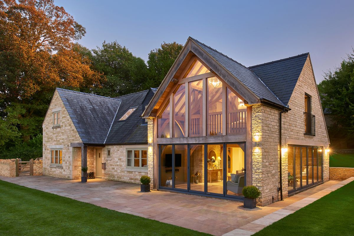 oak frame extension to bungalow