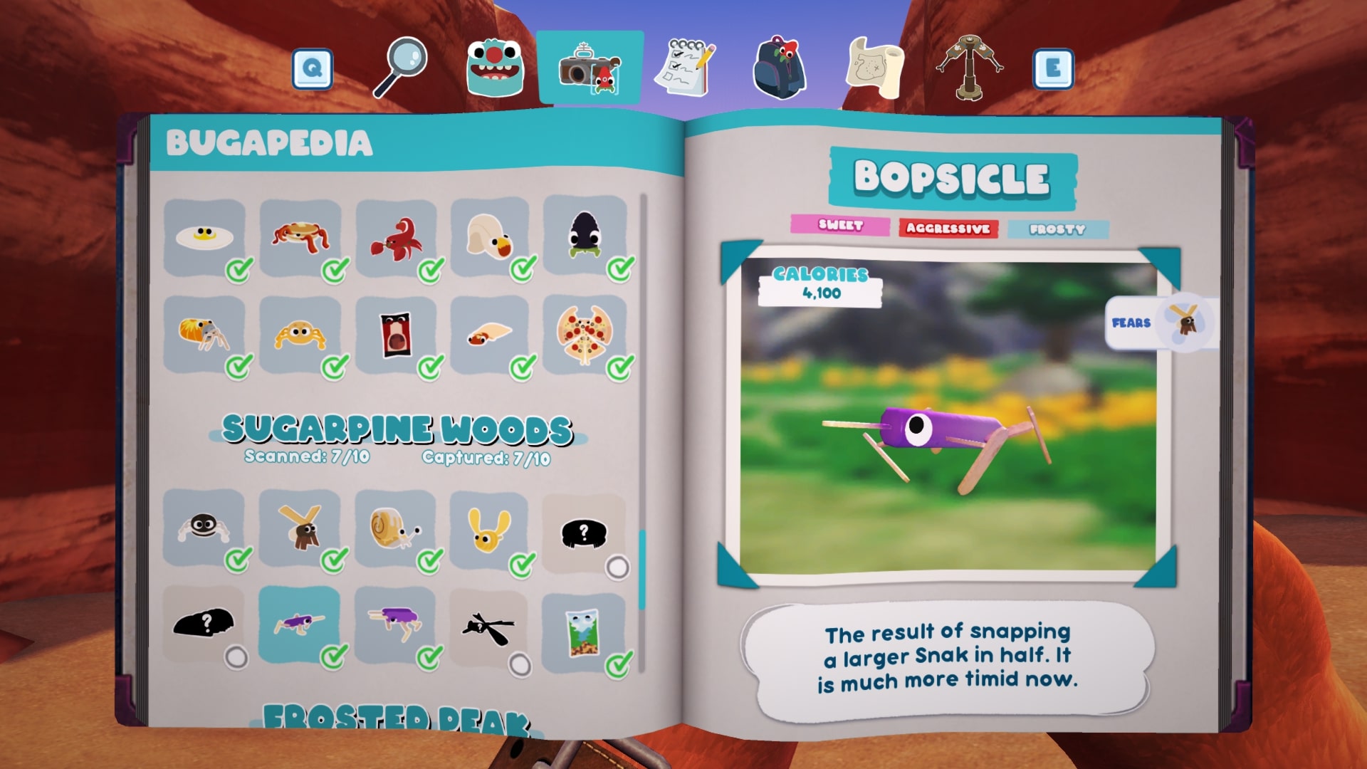 Bugsnax Bugapedia: Bopsicle