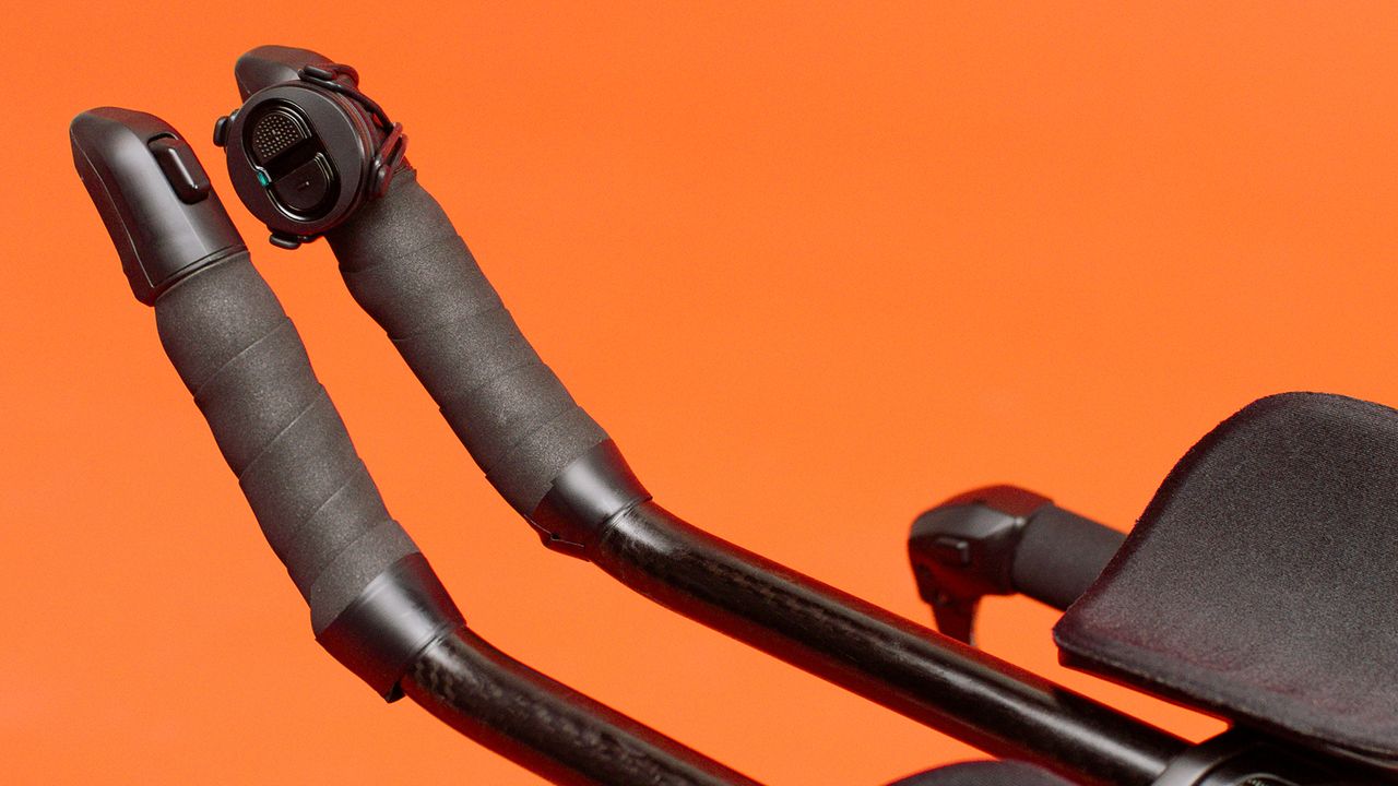 Zwift Click installed on TT bars