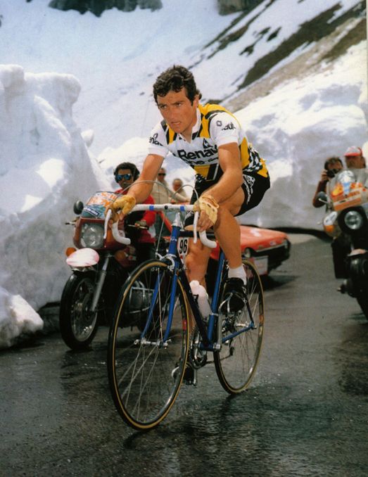 Bernard Hinault on the Stelvio at the 1980 Giro d'Italia