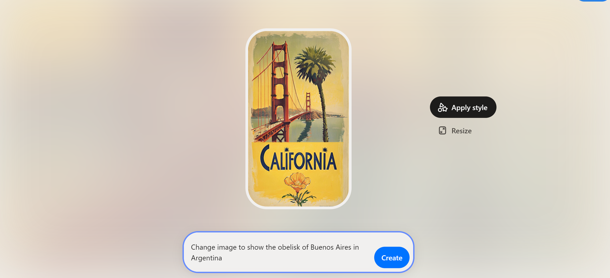 Screenshot from Playground AI image generator