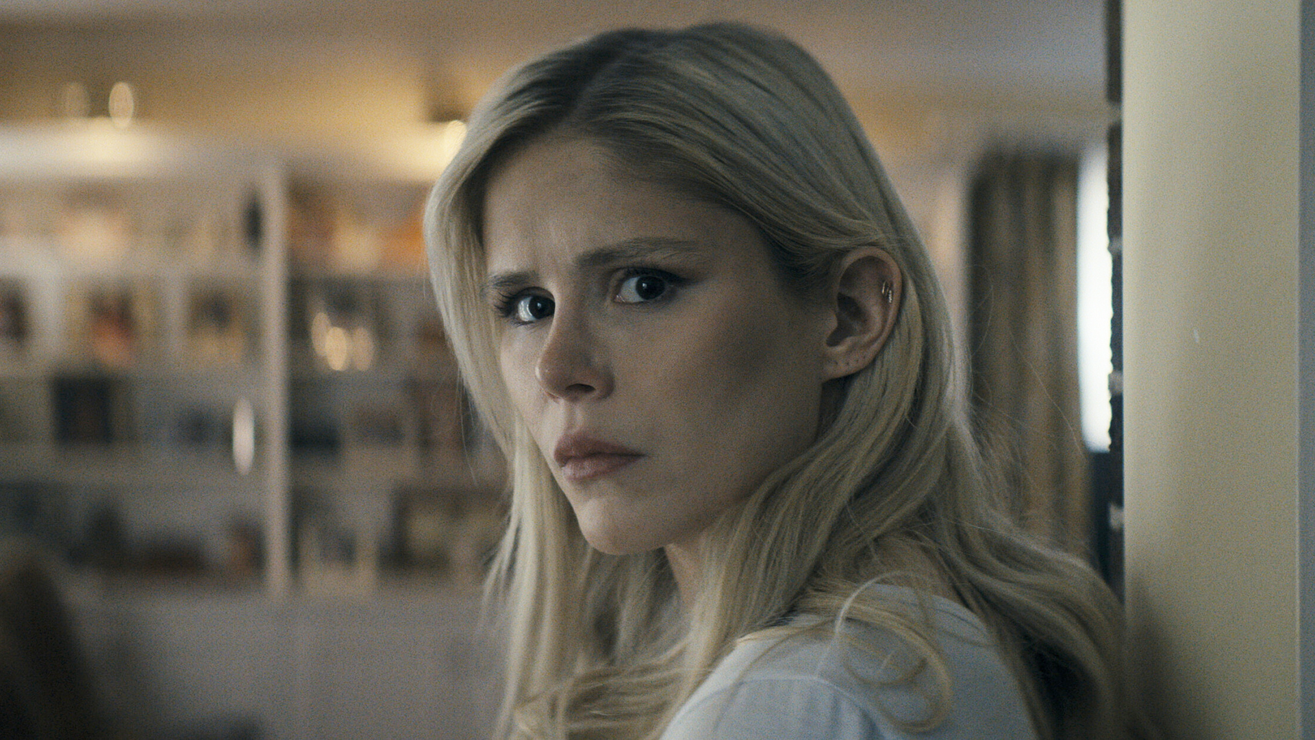 Starlight looking directly into the camera over her left shoulder in The Boys season 5 episode 4