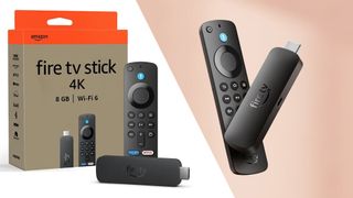 Amazon's Fire TV Stick 4K and Fire TV Stick Select, next next to each other