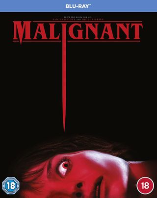 The cover of the Malignant Blu-ray.