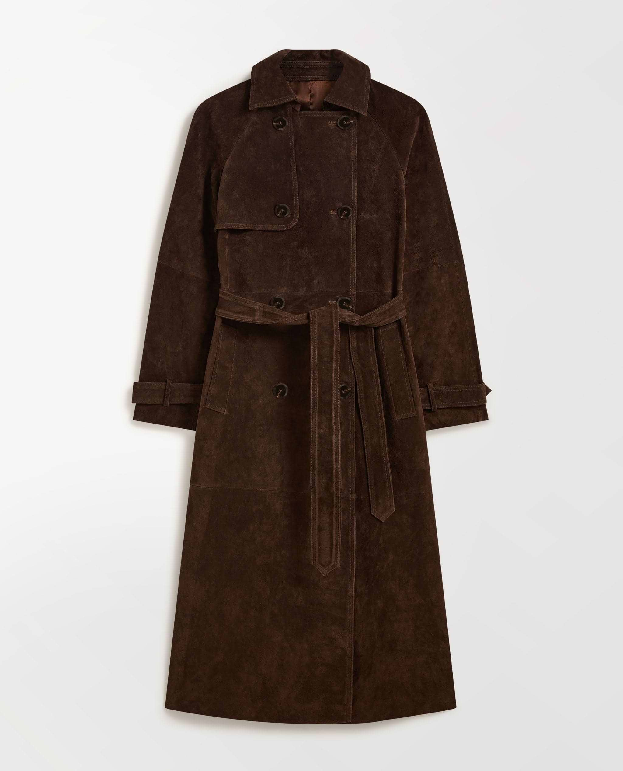 Rise &amp;amp; Fall, Suede Trench Coat