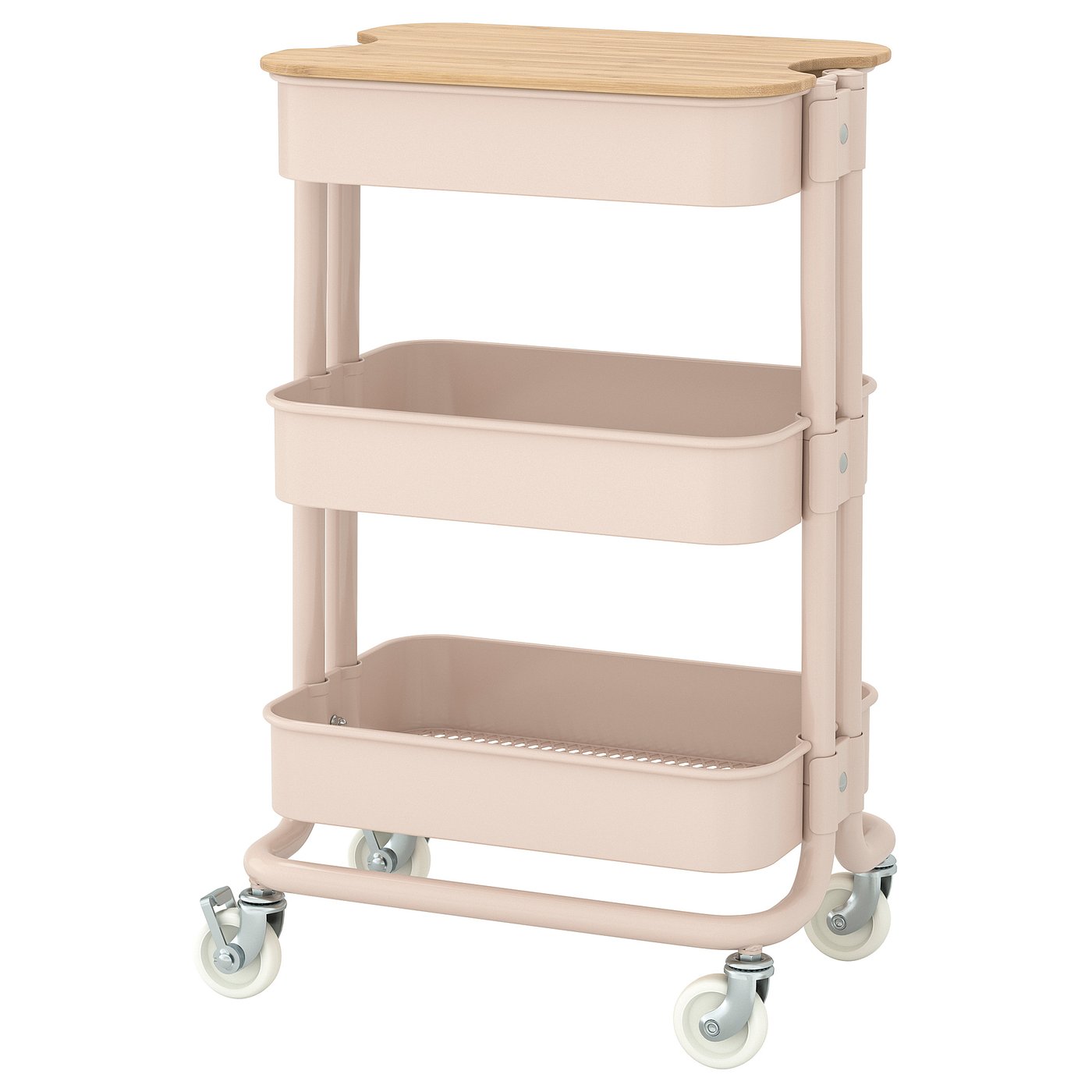 R&amp;Aring;skog / Norr&amp;Aring;va Trolley With Lid - Pink 11x15x24 1/4 "