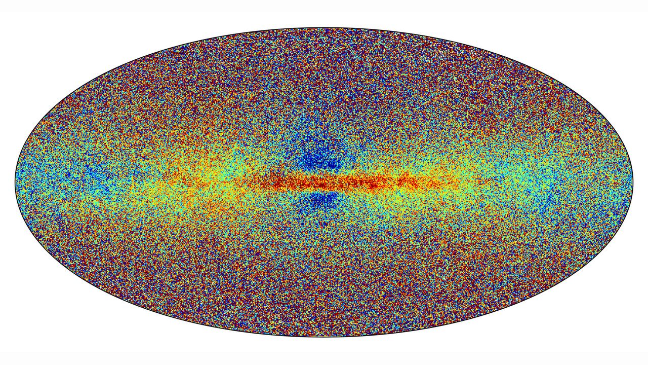 A map revealing the distribution of metals in our galaxy, the Milky Way. Metal content varies across generations of stars.