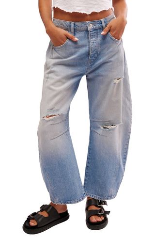 Good Luck Mid Rise Barrel Leg Jeans