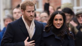 Prince Harry and Meghan Markle go on a walk about at Nottingham Contemporary on December 1, 2017 in Nottingham, England. Prince Harry and Meghan Markle announced their engagement on Monday 27th November 2017 and will marry at St George's Chapel, Windsor Castle in May 2018. (Photo by Samir Hussein/Samir Hussein/WireImage)