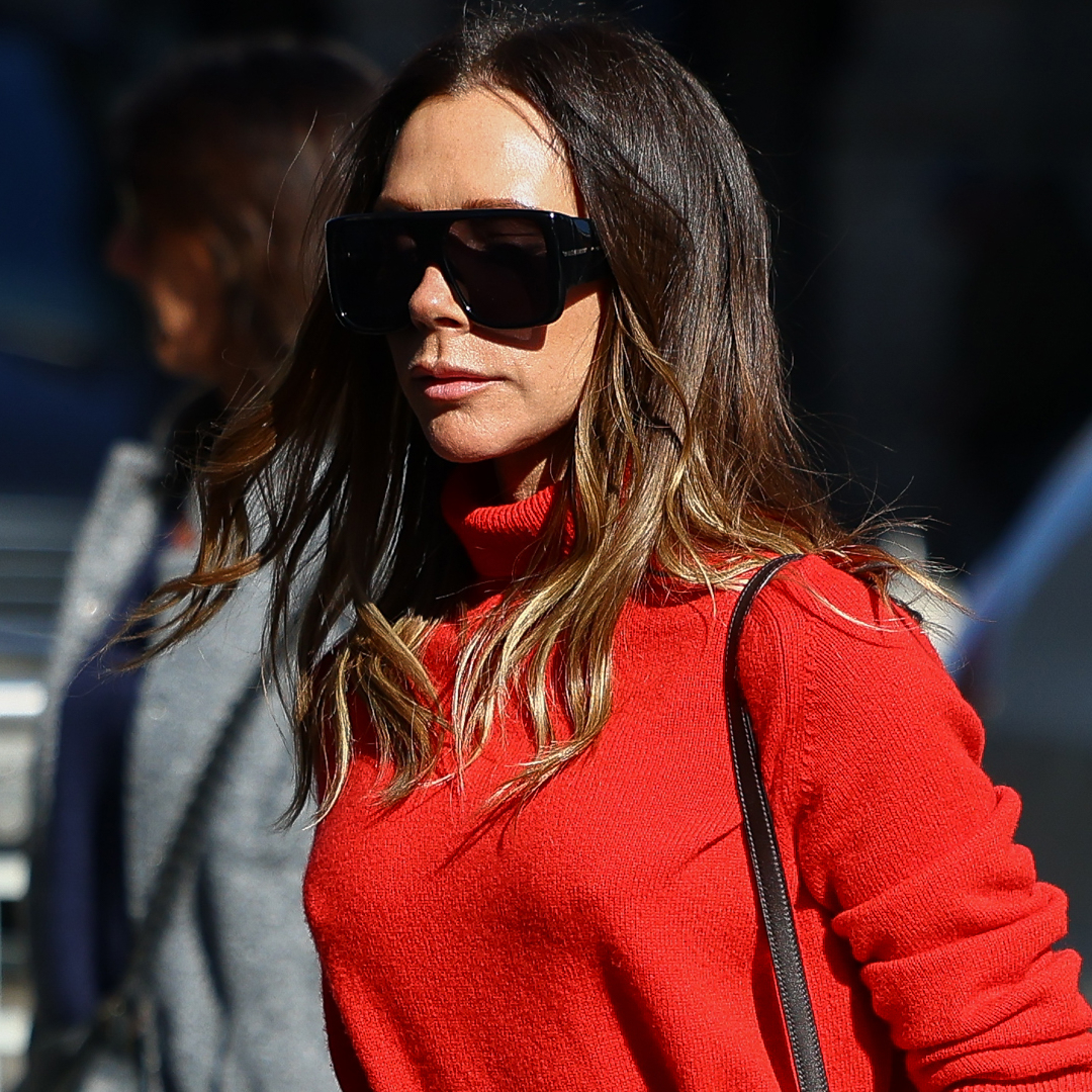 Victoria Beckham arrives at Paris Fashion Week wearing a rare, shearling Herm&egrave;s Kelly bag