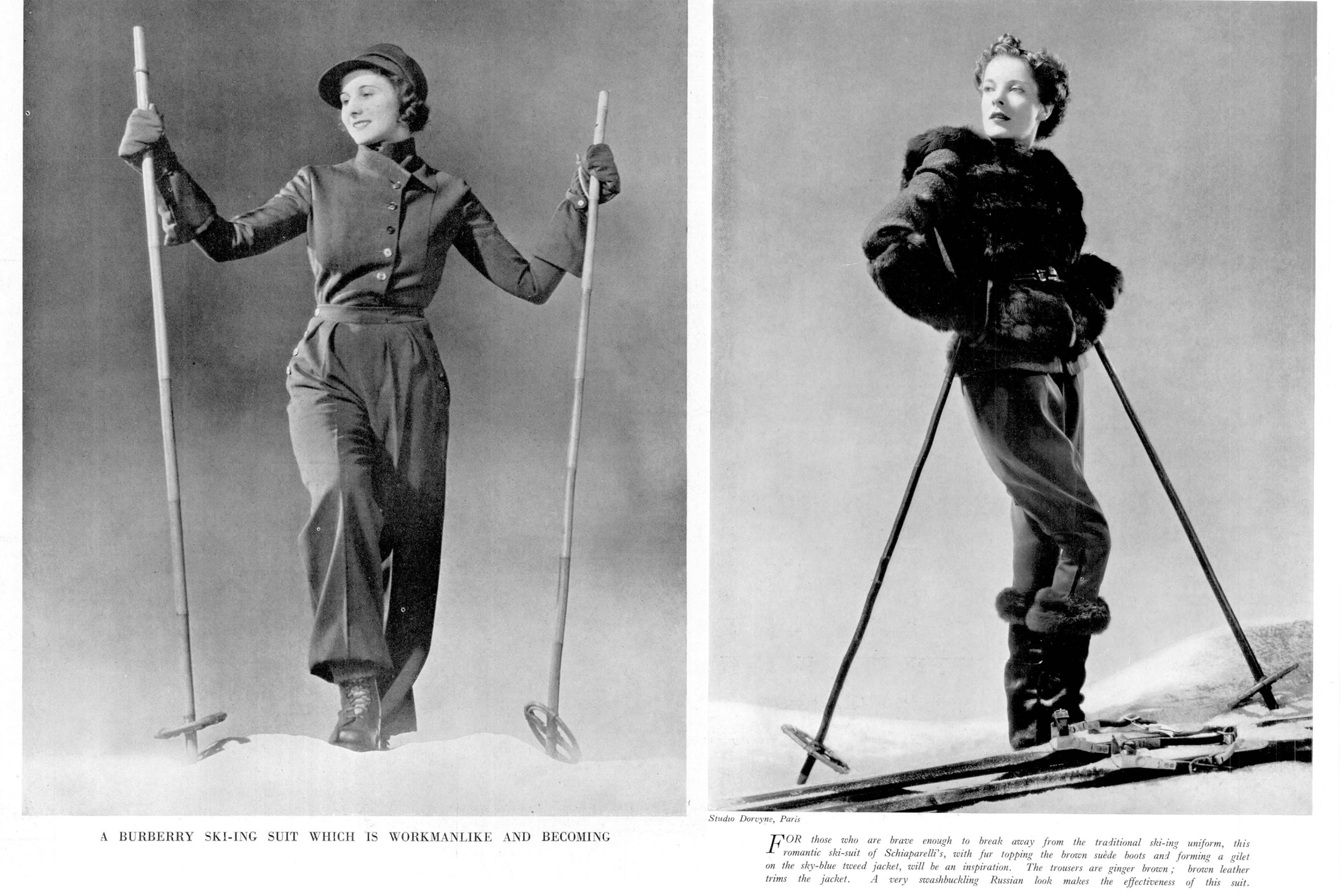 Archival fashion pages from Country Life magazine