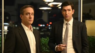 Matthew Macfadyen and Nicholas Braun in Succession.