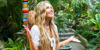 Victoria Paul looks to the sky as she enters Bachelor in Paradise