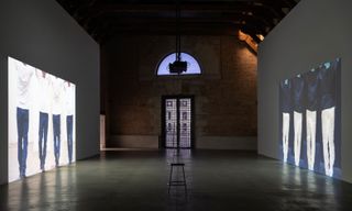 Bruce Nauman, Contrapposto Studies, I through VII, 2015-2016 Jointly owned by Pinault Collection and the Philadelphia Museum of Art. Installation View, Bruce Nauman: Contrapposto Studies at Punta della Dogana, 2021