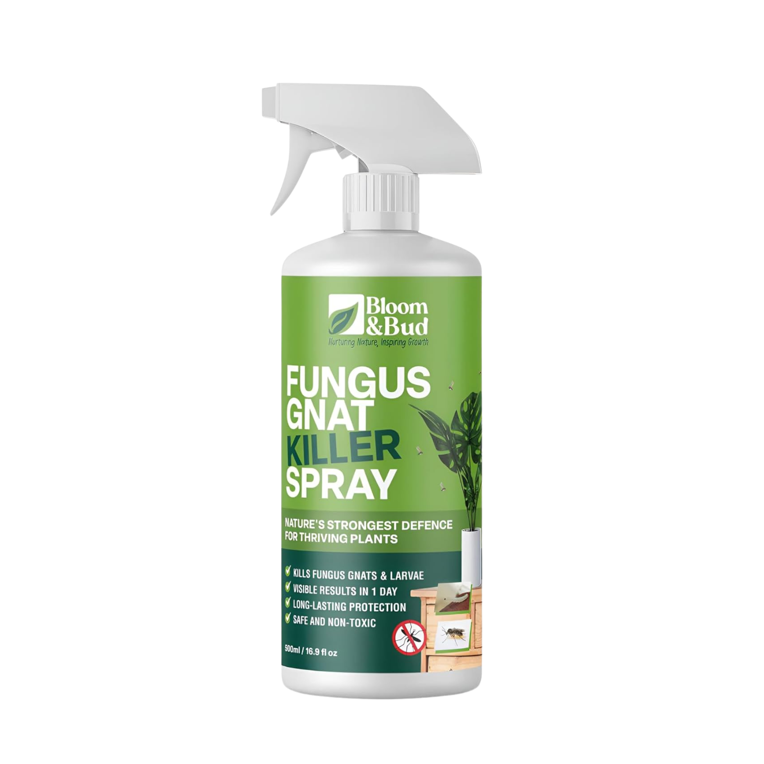 A spray bottle of gnat killer