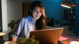 Woman using laptop