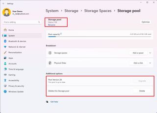 Storage Spaces updates