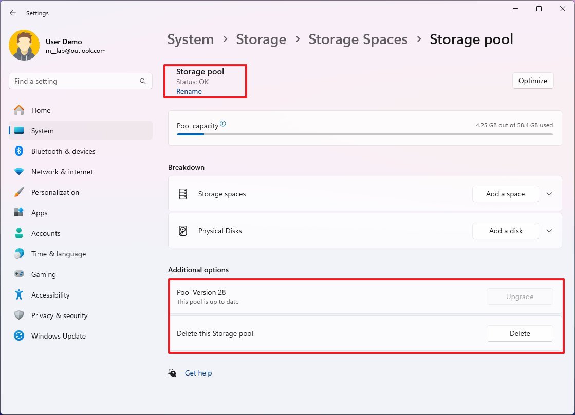 Storage Spaces updates