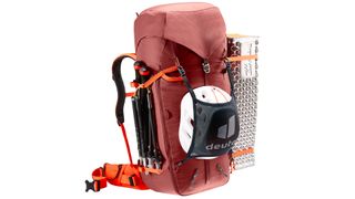 Deuter Guide 44+8 mountaineering pack on white