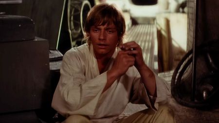 Mark Hamill as Luke in Star Wars: A New Hope.