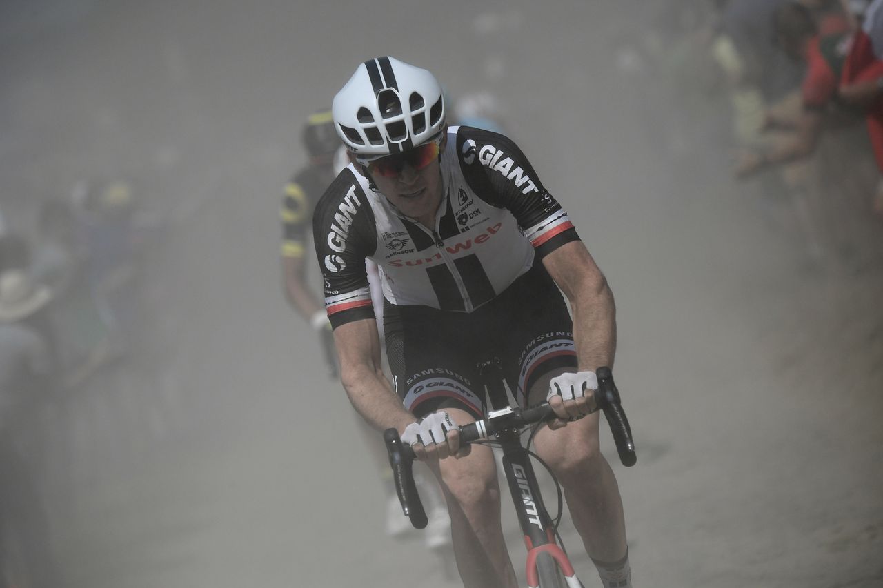 Chad Haga (Team Sunweb) leads the breakaway