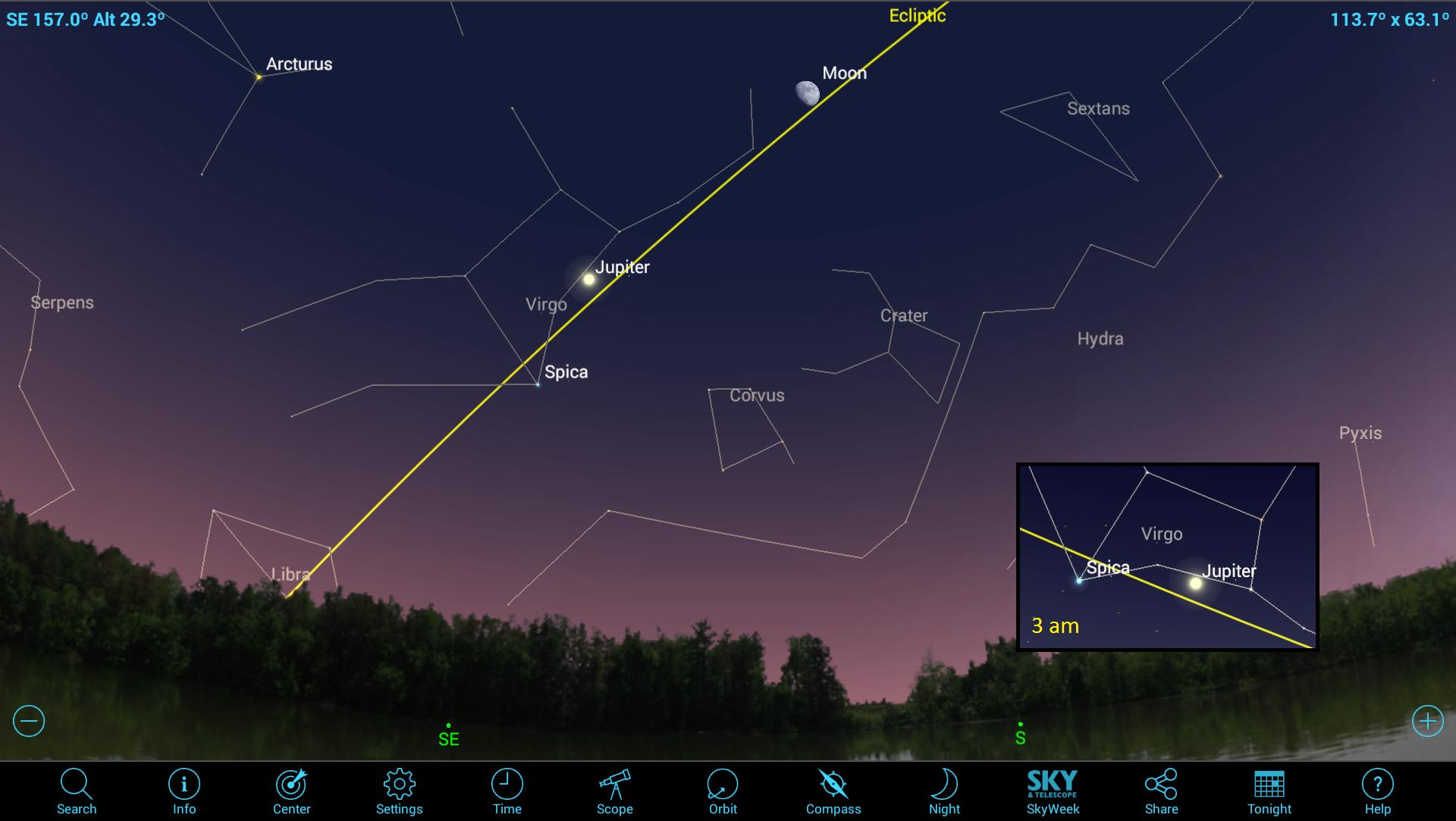 How to See Jupiter by Day and its Moons by Night using Mobile Astronomy
