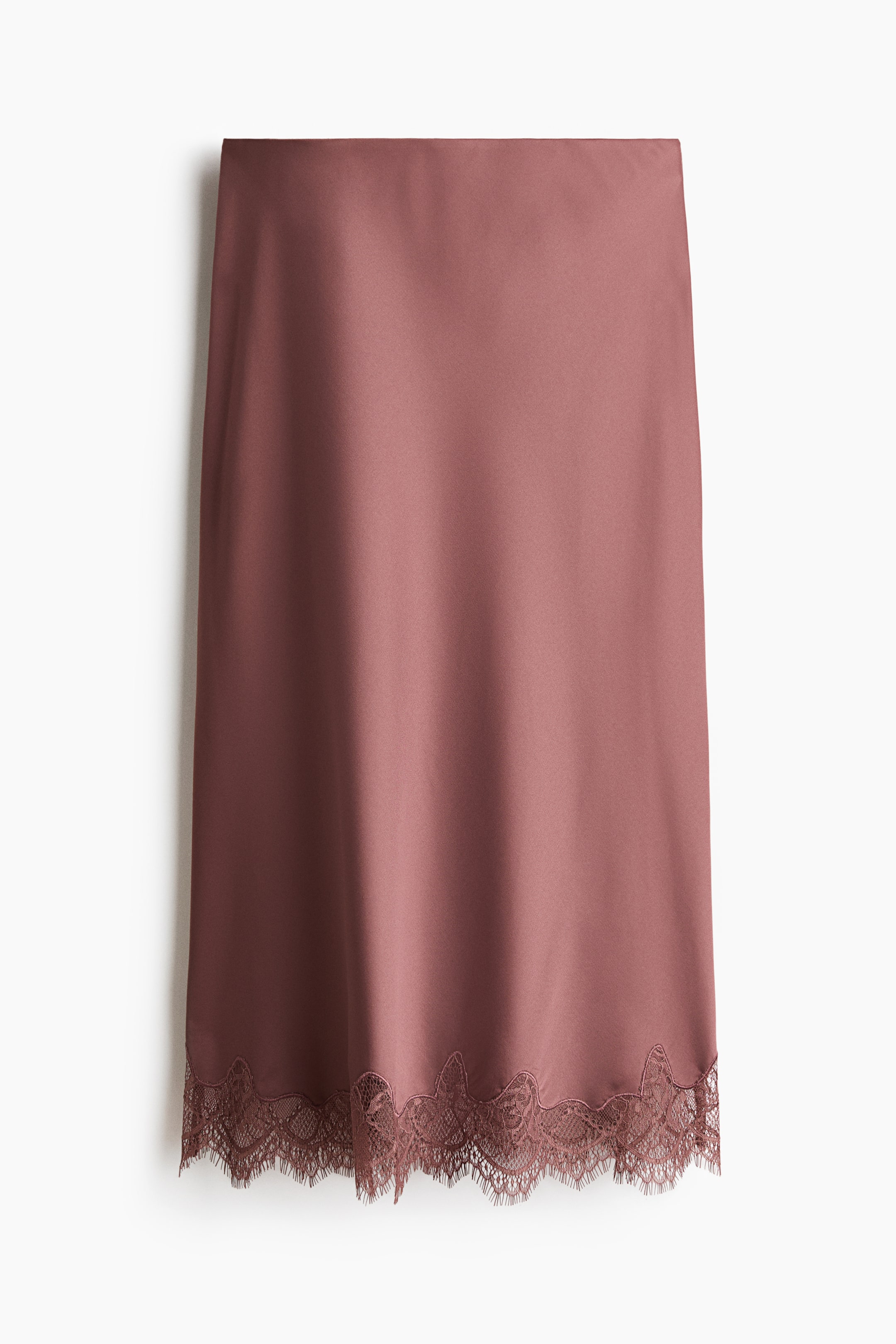 Lace-Trimmed Slip Skirt