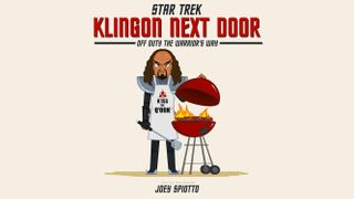 a cartoon Klingon cooking over a barbecue