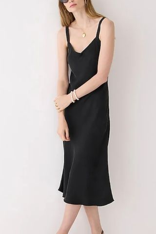 Gwyneth V-Neck Slip Dress in Cupro Blend