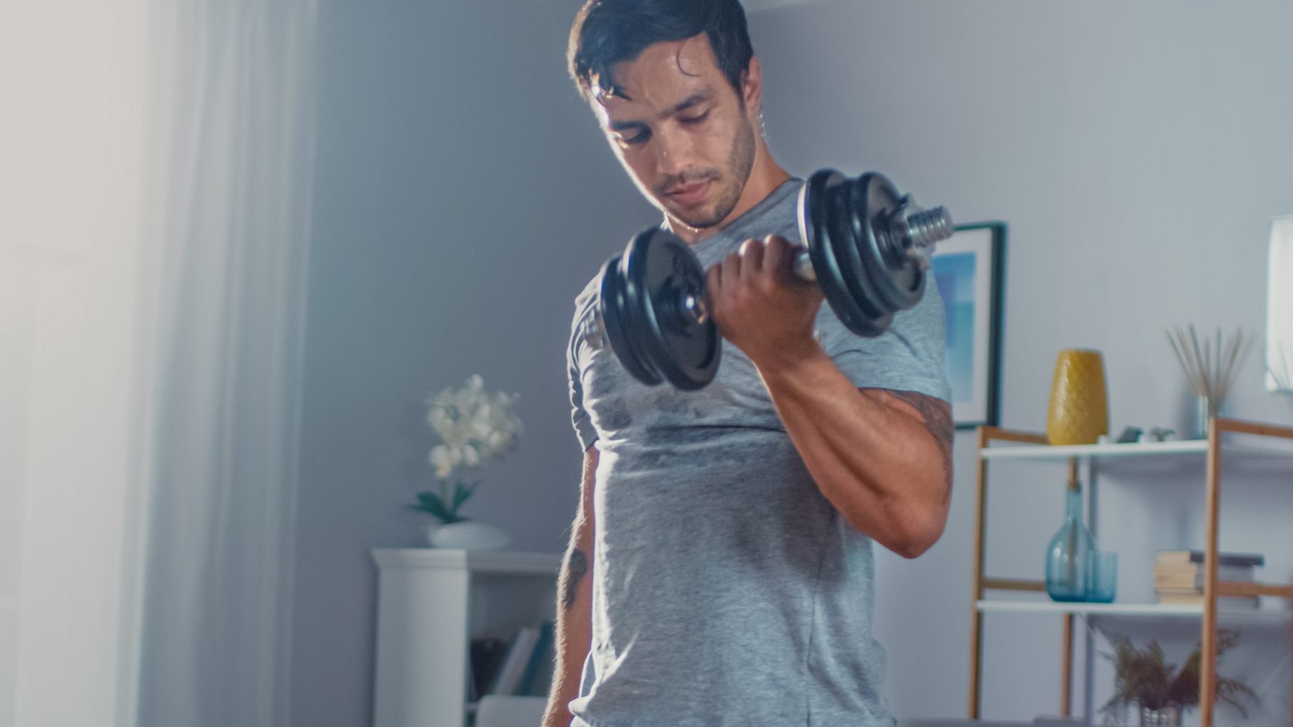 2 dumbbells and this upper body workout to build muscle in your arms