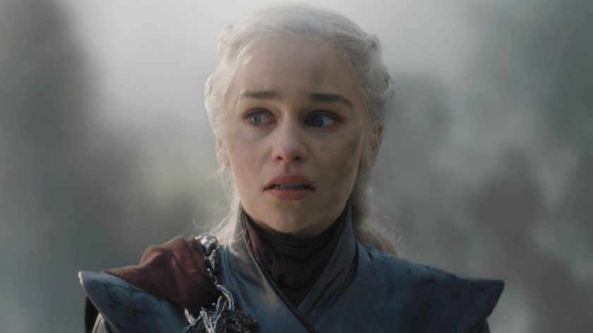 Emilia Clarke looking a bit disgusted in Game of Thrones. 
