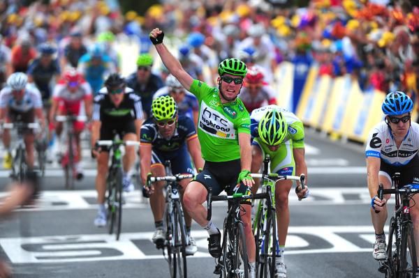 Mark Cavendish (HTC-Highroad) takes his fourth Tour stage of the year in Montpellier