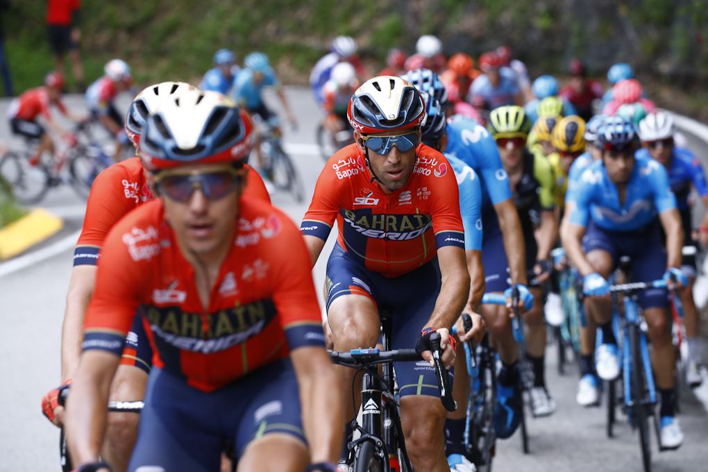 Vincenzo Nibali rides in the bunch during stage 15 at the Giro d'Italia