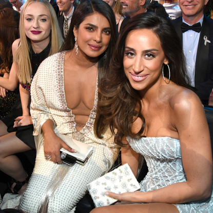 Sophie Turner, Priyanka Chopra Jonas, and Danielle Jonas during the 62nd Annual GRAMMY Awards at STAPLES Center on January 26, 2020 in Los Angeles, California