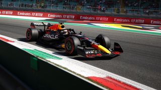 ax Verstappen of Red Bull Racing on track during final practice for the F1 Grand Prix of Italy.