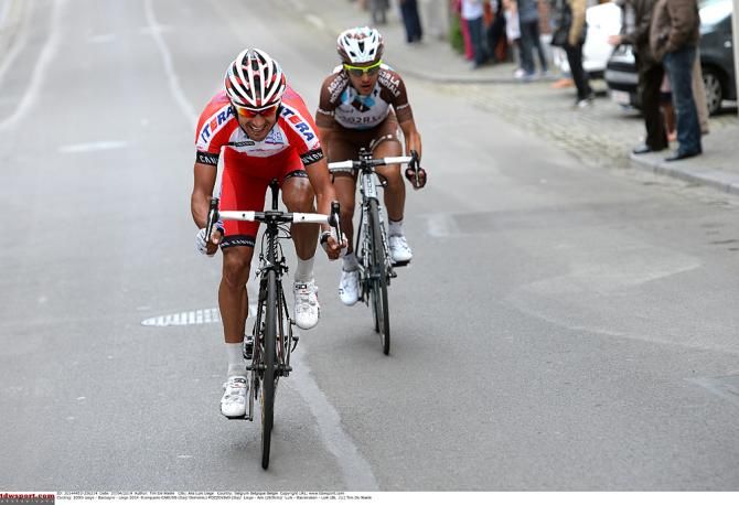 Giampaolo Caruso and Domenico Pozzovivo attacked the C&ocirc;te de Saint-Nicolas