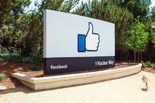 The sign outside Facebook headquarters in Silicon Valley.