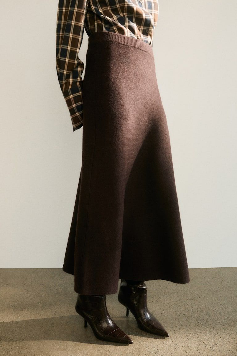 Flared Knitted Skirt