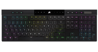 best gaming keyboard Corsair K100 Air Wireless against a white background