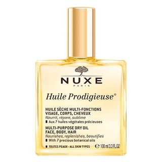 Nuxe Huile Prodigieuse Multi-Purpose Dry Oil - Radiant Glow and Lightweight Hydration for Face, Body & Hair. Nourishes, Repairs and Enhances