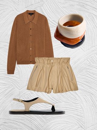 A collage of clothes and accessories from Zara, Mango, andReplica Store