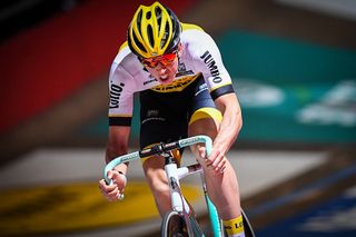 Sep Vanmarcke on the track at the 'Ciao Fabian' event
