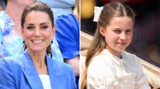 A composite of Kate Middleton at Wimbledon 2026 and Princess Charlotte at Trooping the Colour 2026