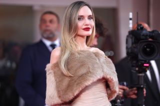 Angelina Jolie attends a red carpet for "Maria" during the 81st Venice International Film Festival at Palazzo del Casino on August 29, 2024 in Venice, Italy.