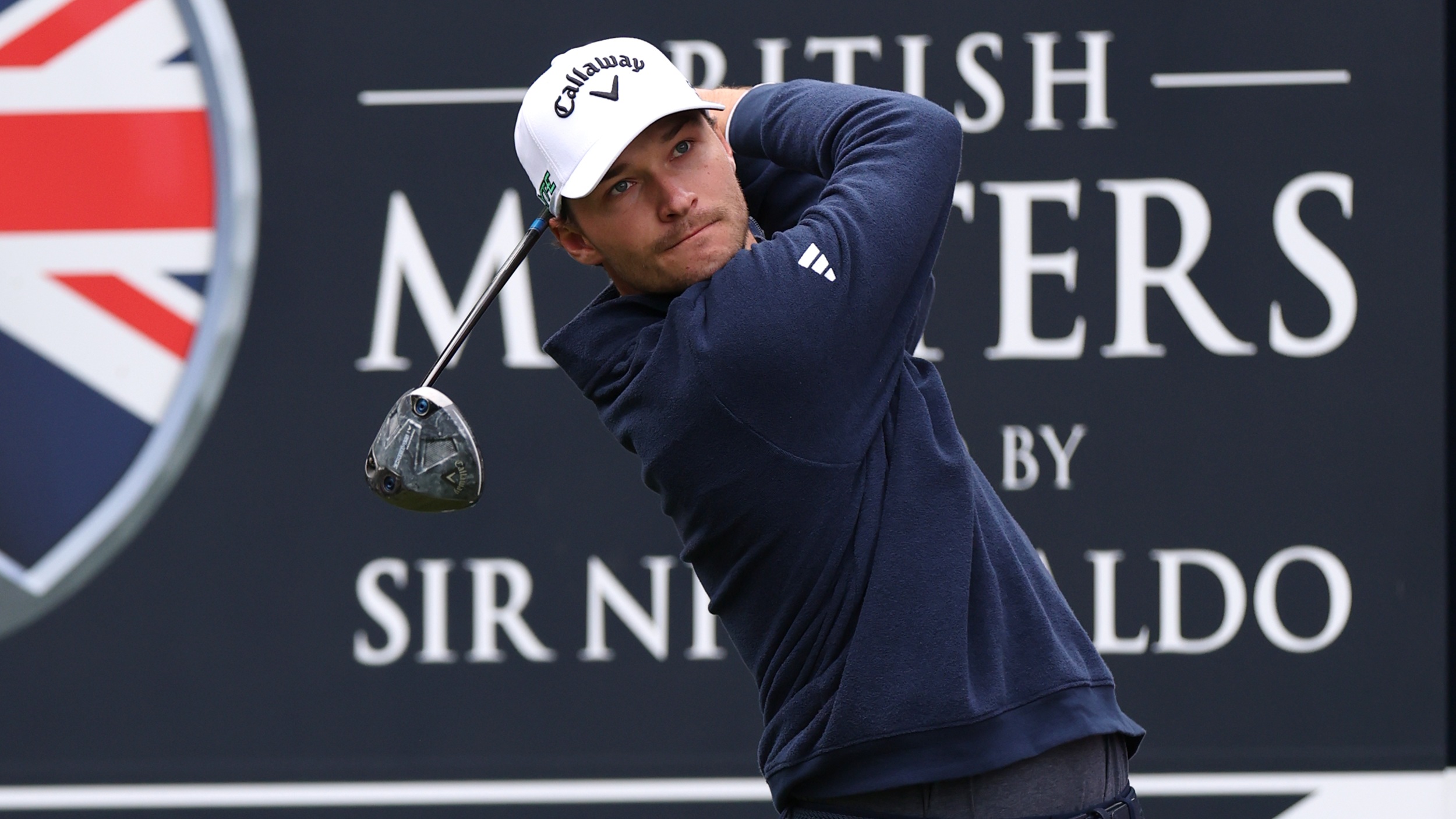 Rasmus Hojgaard at the British Masters hosted by Sir Nick Faldo