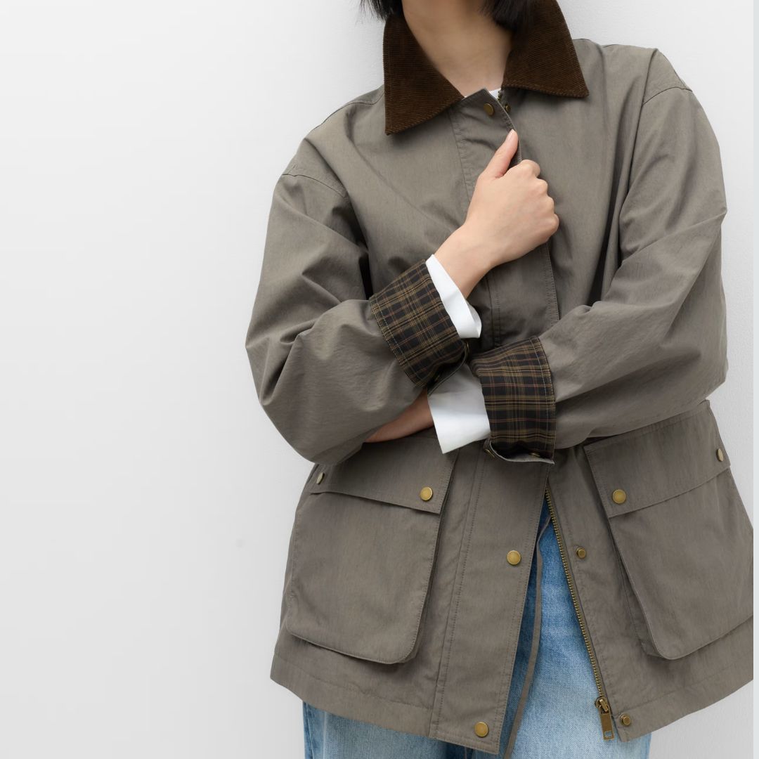 M&amp;amp;S Cotton Rich Collared Barn Jacket