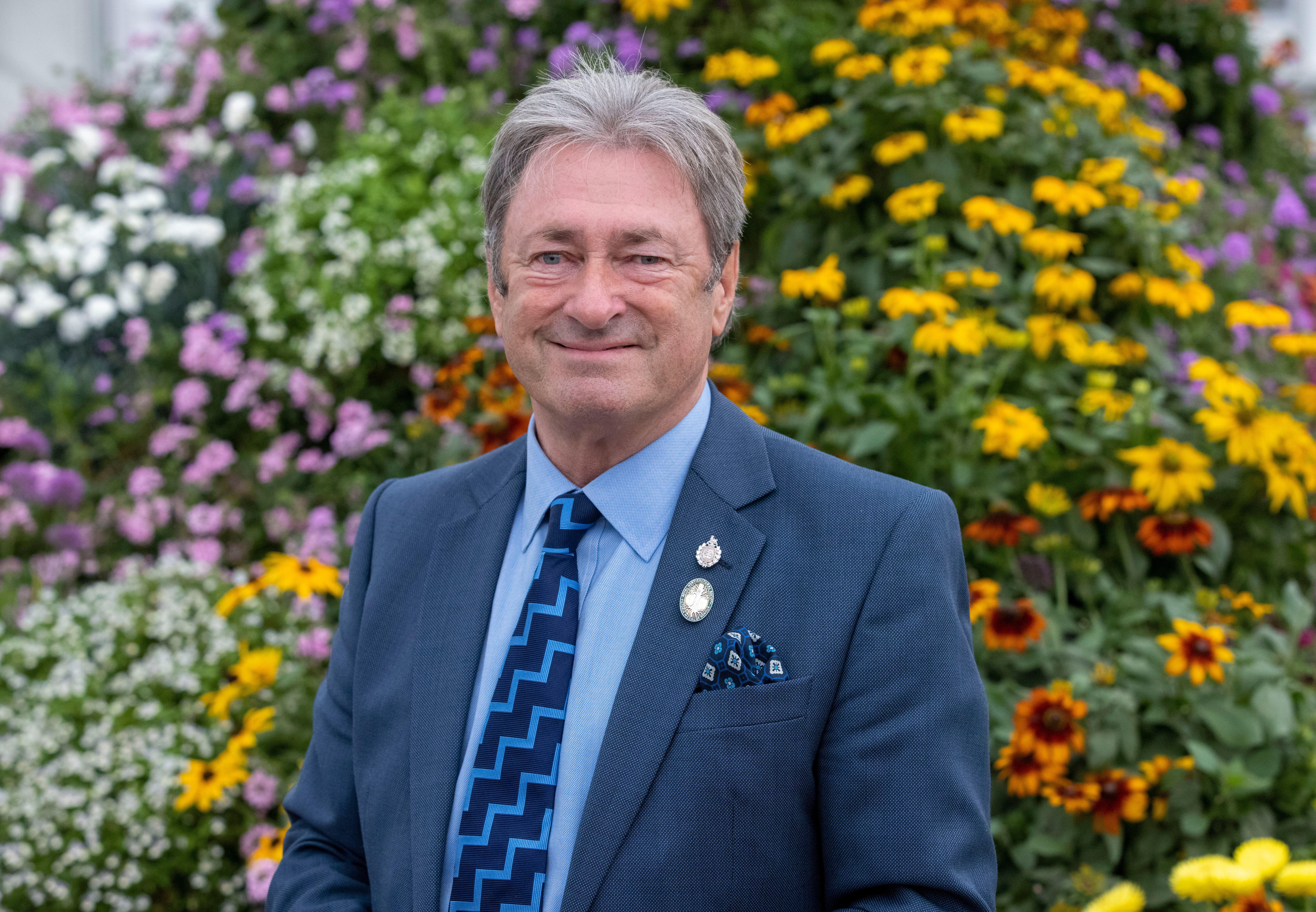 Alan Titchmarsh at a flower show